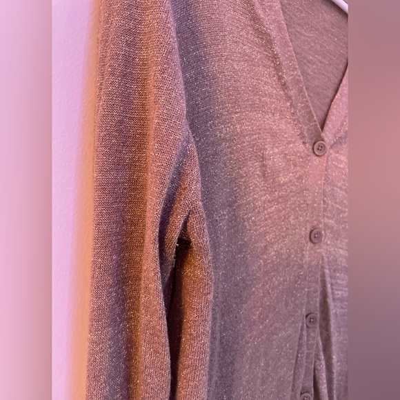 Like NEW - Gold Metallic Shimmer Cardigan - Picture 3 of 5